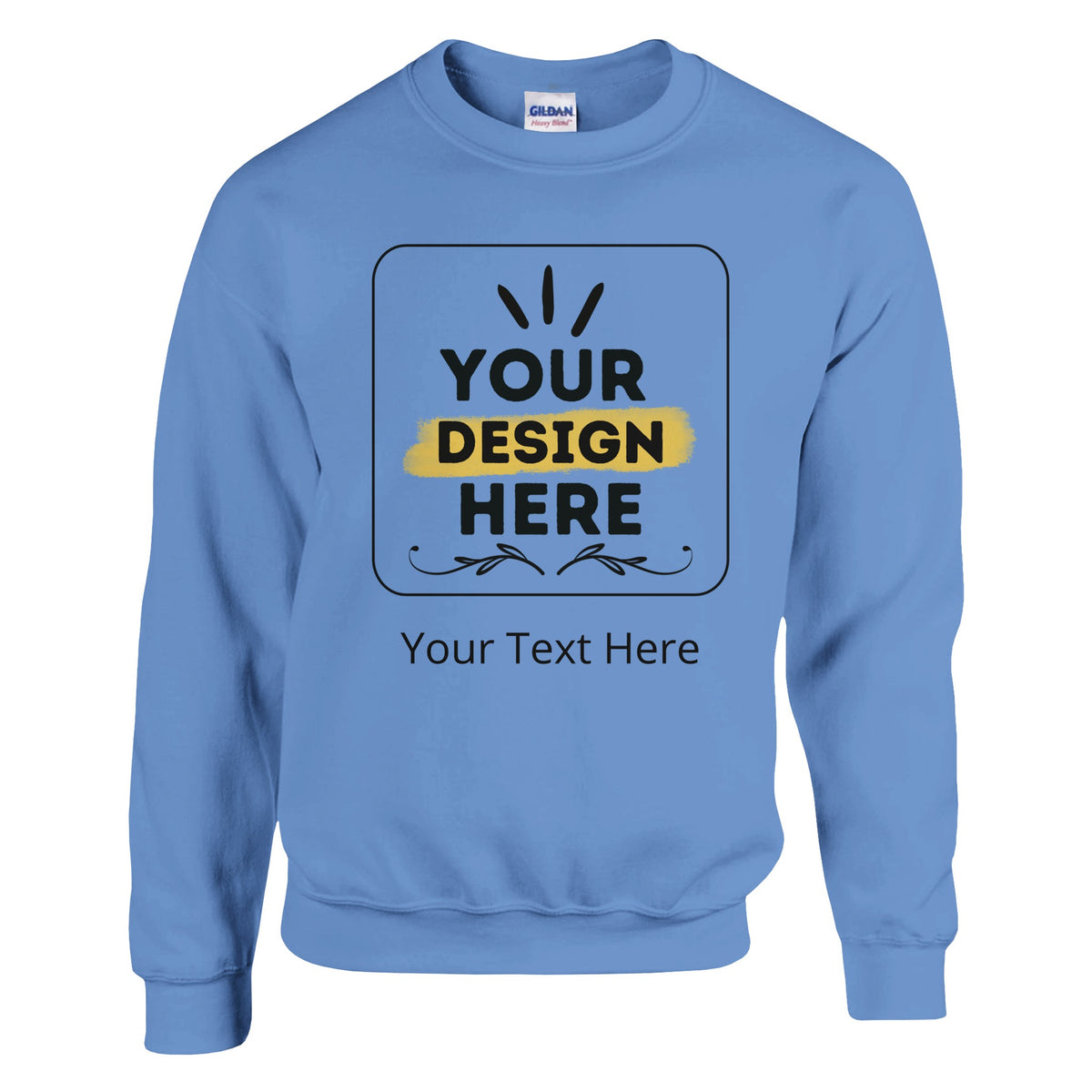 Cozy Perfection - Unisex Customizable Classic Crewneck - Carolina Blue - Crewneck Sweatshirts