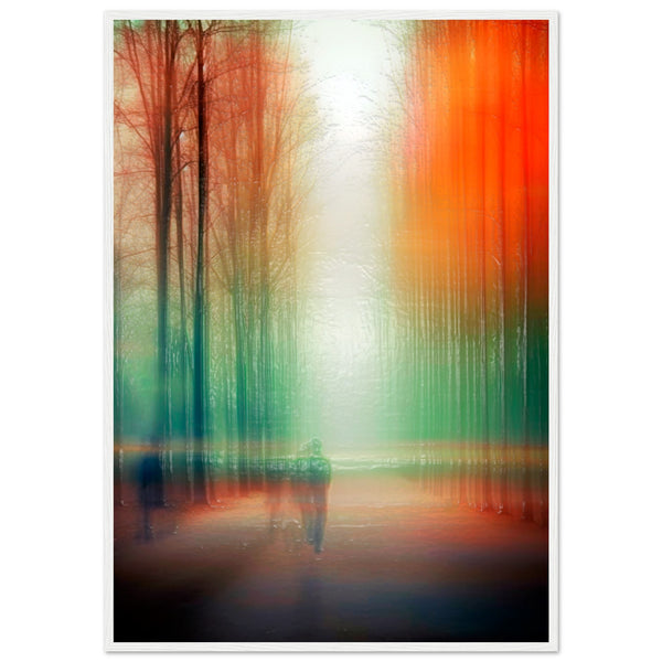 Twilight Walk Through Dreamscape - 70x100 cm 28x40″ White frame - Wooden Framed Posters