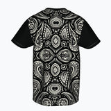 Elegance in Black & White - The Paisley Statement Tee - - T-shirts