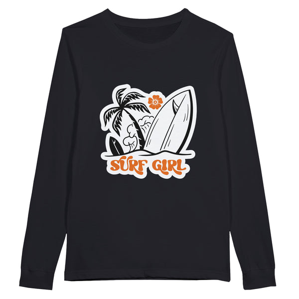 Catch the Wave - Embrace the Spirit of SURF GIRL - Black - Sweatshirt