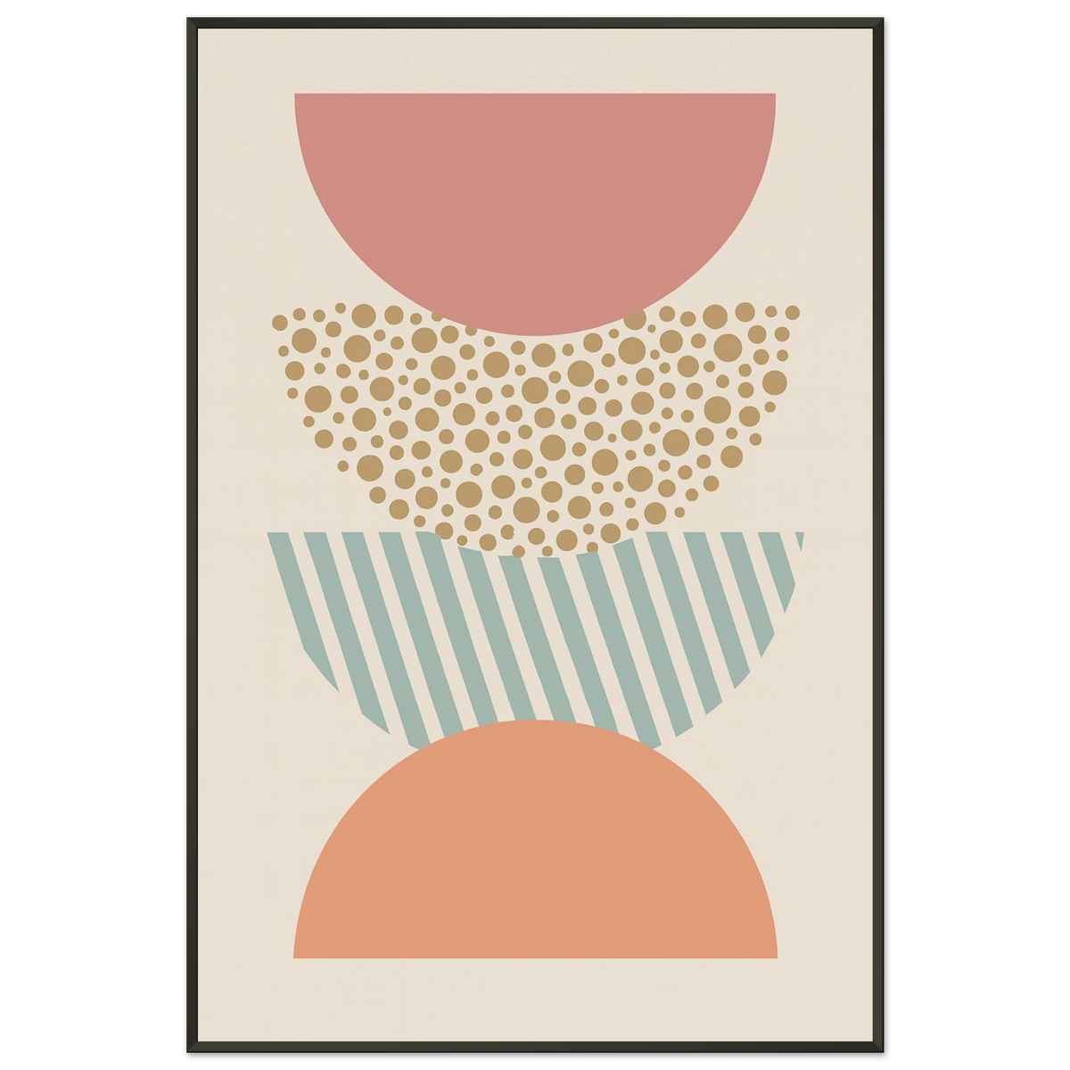 Gift Harmony – Boho Shapes Metal Framed Poster - - Metal Framed Posters