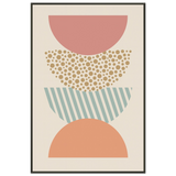 Gift Harmony – Boho Shapes Metal Framed Poster - - Metal Framed Posters