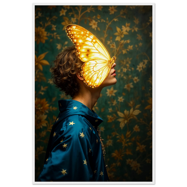 Glow of Identity – Framed Poster Gift for Artists - - Wooden Framed Posters