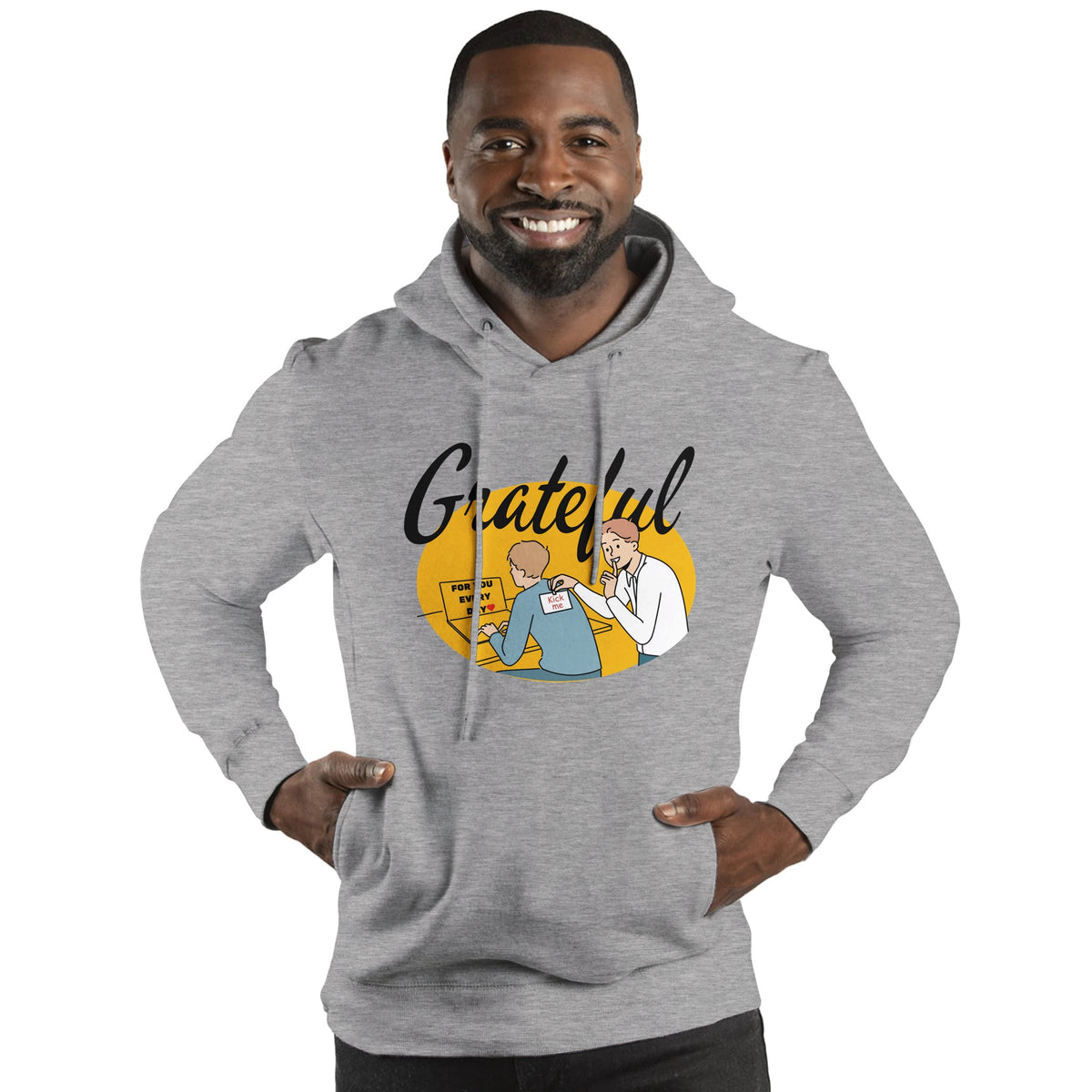 Laughter & Teamwork - The Perfect Colleague Gift - Heather Grey - Hoodies