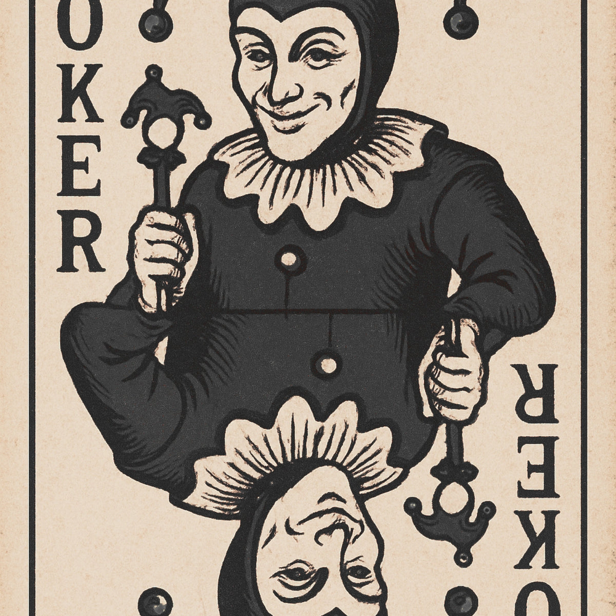 Vintage Jokers - Metal and Wooden Framed Poster - - Framed Posters