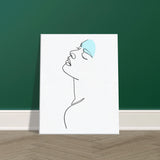 Whispers of Art - Minimalist Face Canvas - - Canvas Prints