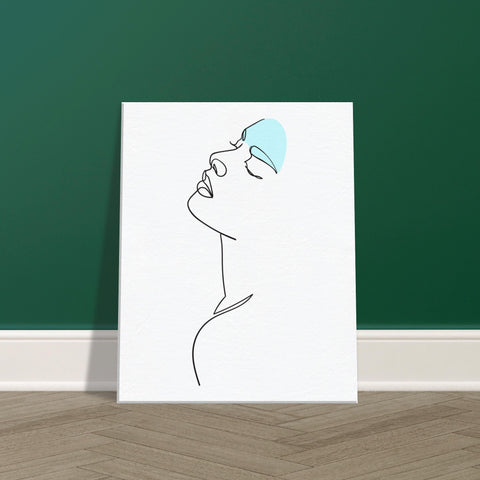 Image of Whispers of Art - Minimalist Face Canvas