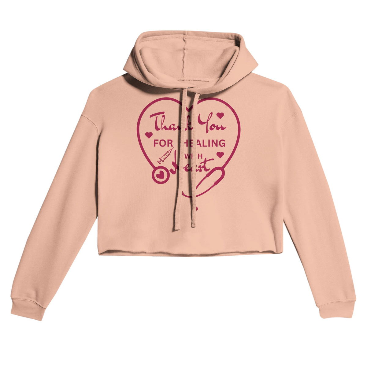 Healing with Heart - A Nurse's Tribute Hoodie - Peach - Hoodies