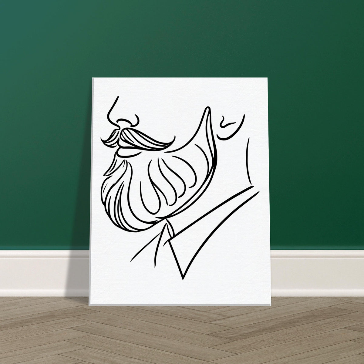 Gentleman's Profile - The Art of a Bearded Muse - - Canvas Prints