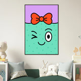Gift Cuteness – Winking Face Metal Framed Poster - Default Title - Metal Framed Posters