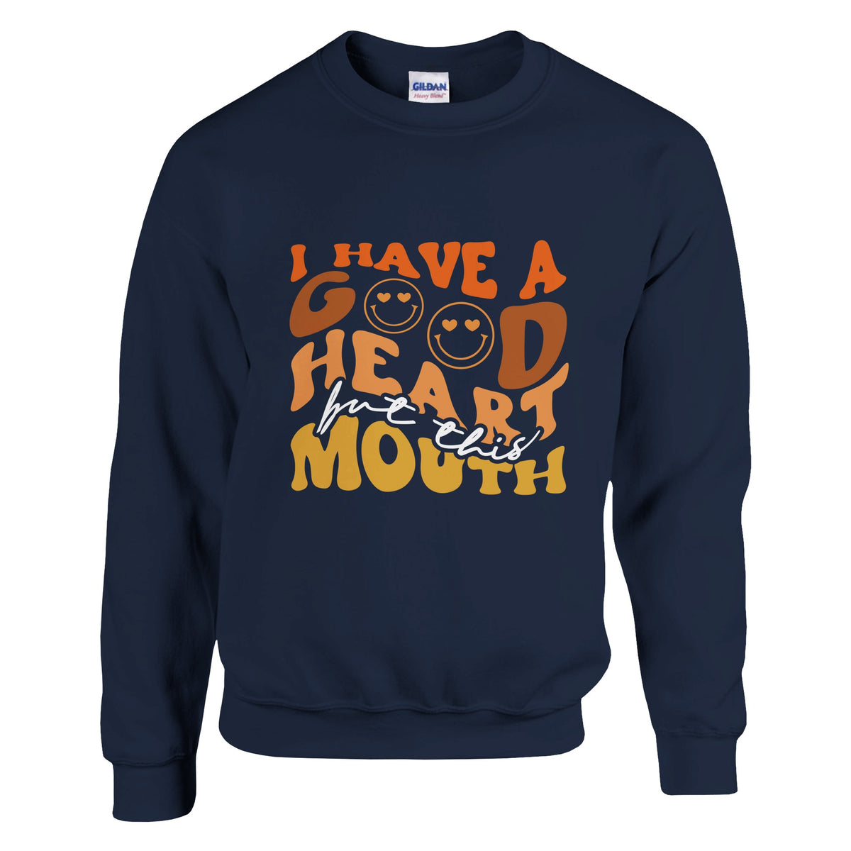 Heartfelt Words - Mouthful Silence - Navy - Sweatshirt