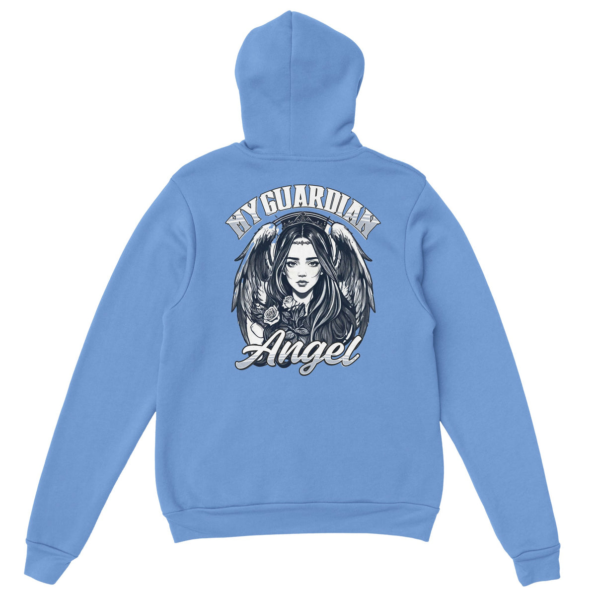 Heavenly Guardian - Angelic Embrace Pullover - Carolina Blue - Hoodies