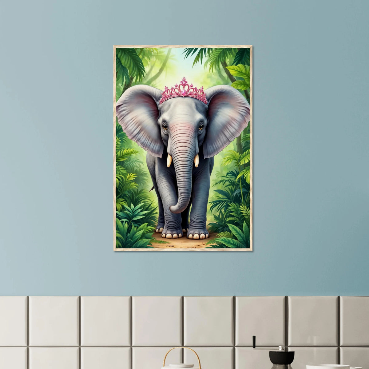 Adorable Jungle Royalty – Wooden Poster Gift - Wood frame - Wooden Framed Posters