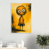 Cartoon Smile Wooden Framed Poster for Joyful Gifting - White frame - Wooden Framed Posters