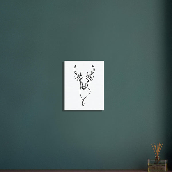 Timeless Beauty - Majestic Deer Outline Canvas - - Canvas Prints