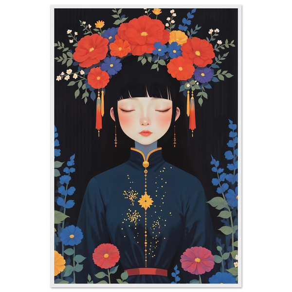 Gift Beauty – Framed Asian-Inspired Poster - - Wooden Framed Posters