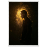 Golden Thought – Framed Art Gift - - Wooden Framed Posters