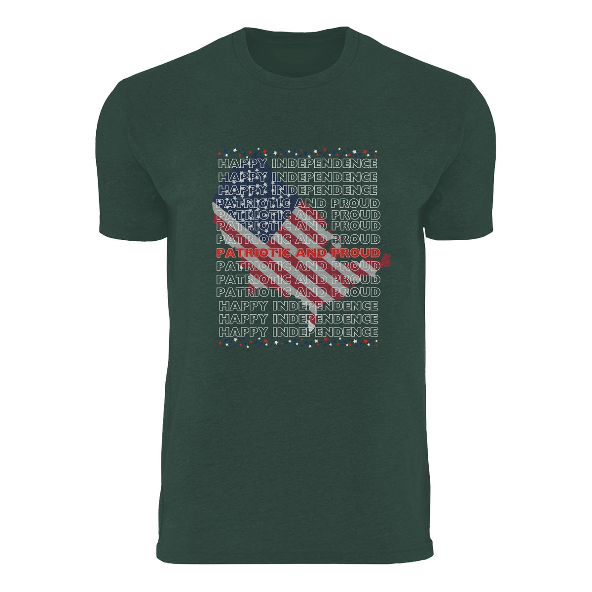 Celebrate with Patriotism - royal pine - Crewneck T.shirts