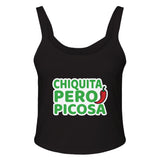 Hot & Petite - Chiquita Pero Picosa Apparel - solid blk blend - Tank Tops