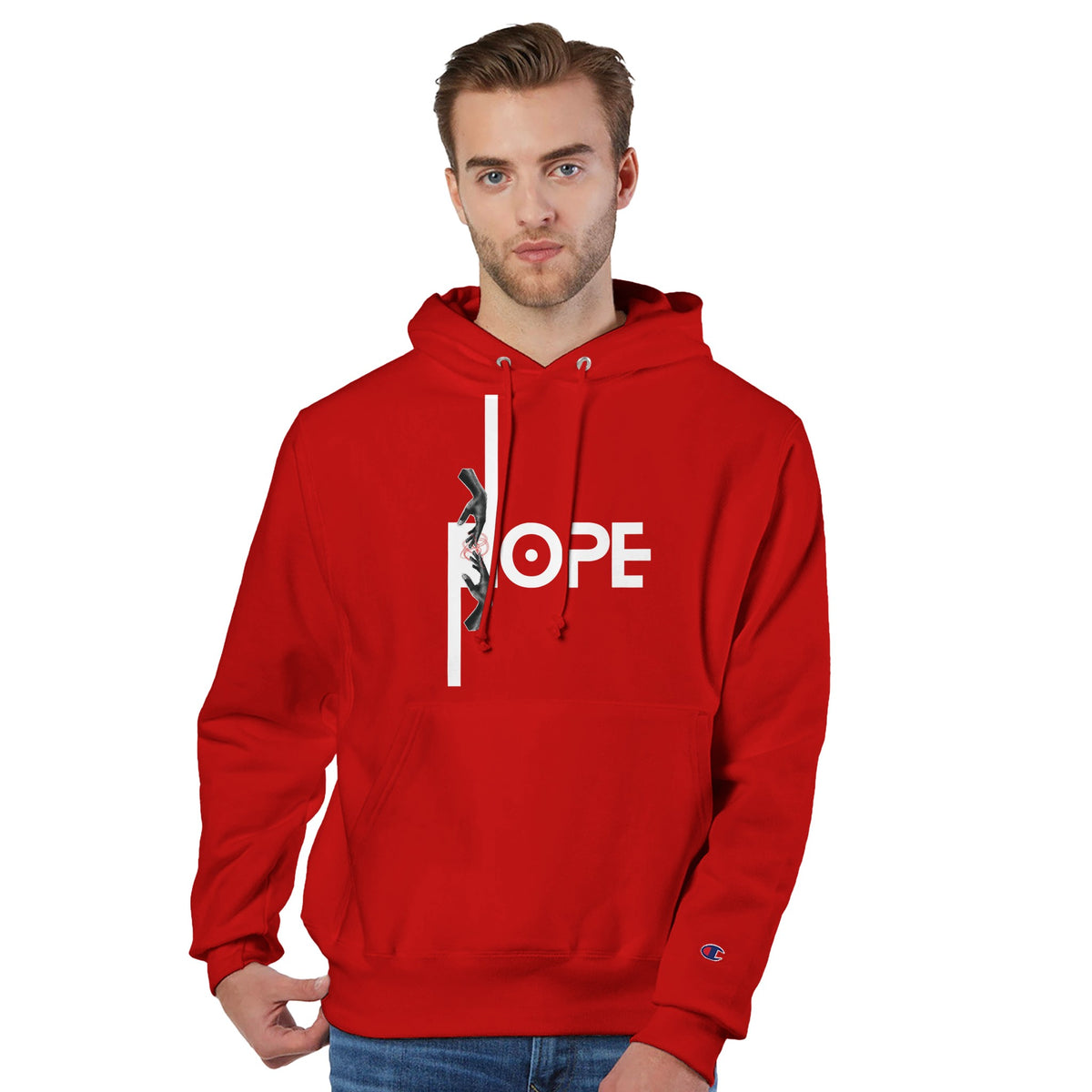 Radiate Hope with Elegance - scarlet - Pullover Hoodies