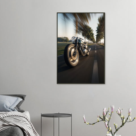 Image of Classic Ride Framed Print - Vintage Motorcycle Art