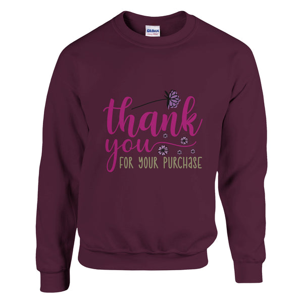 Memories Made - Thank You for Your Purchase Sweatshirt - Maroon - Sweatshirt