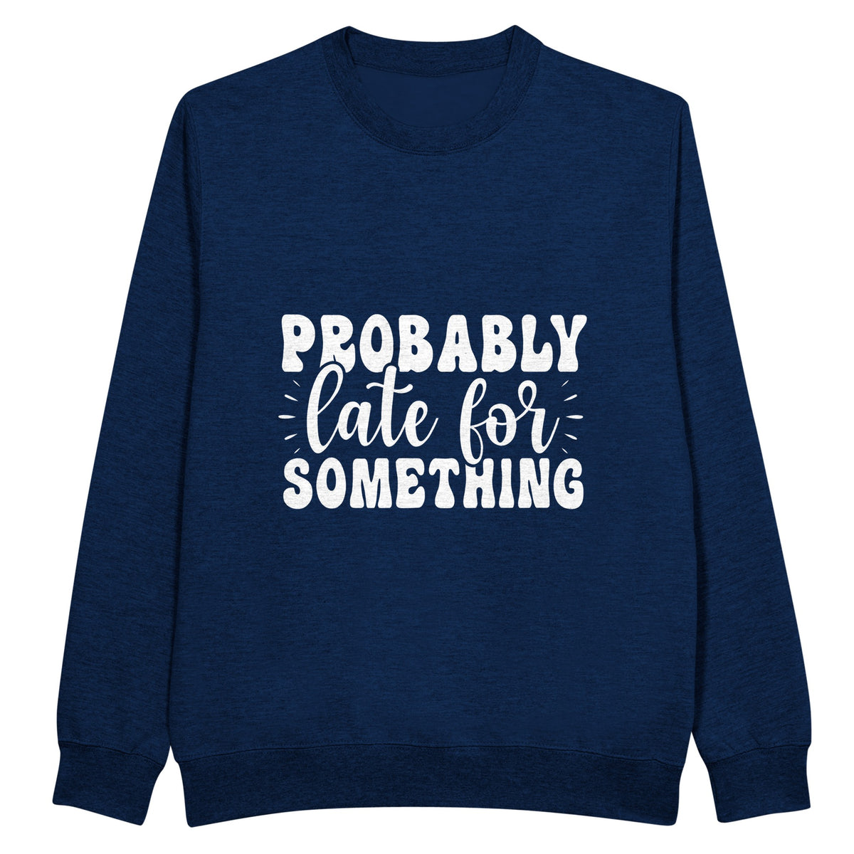 Evoke Nostalgia - Probably Late for Something Sweater - Navy - Sweatshirts