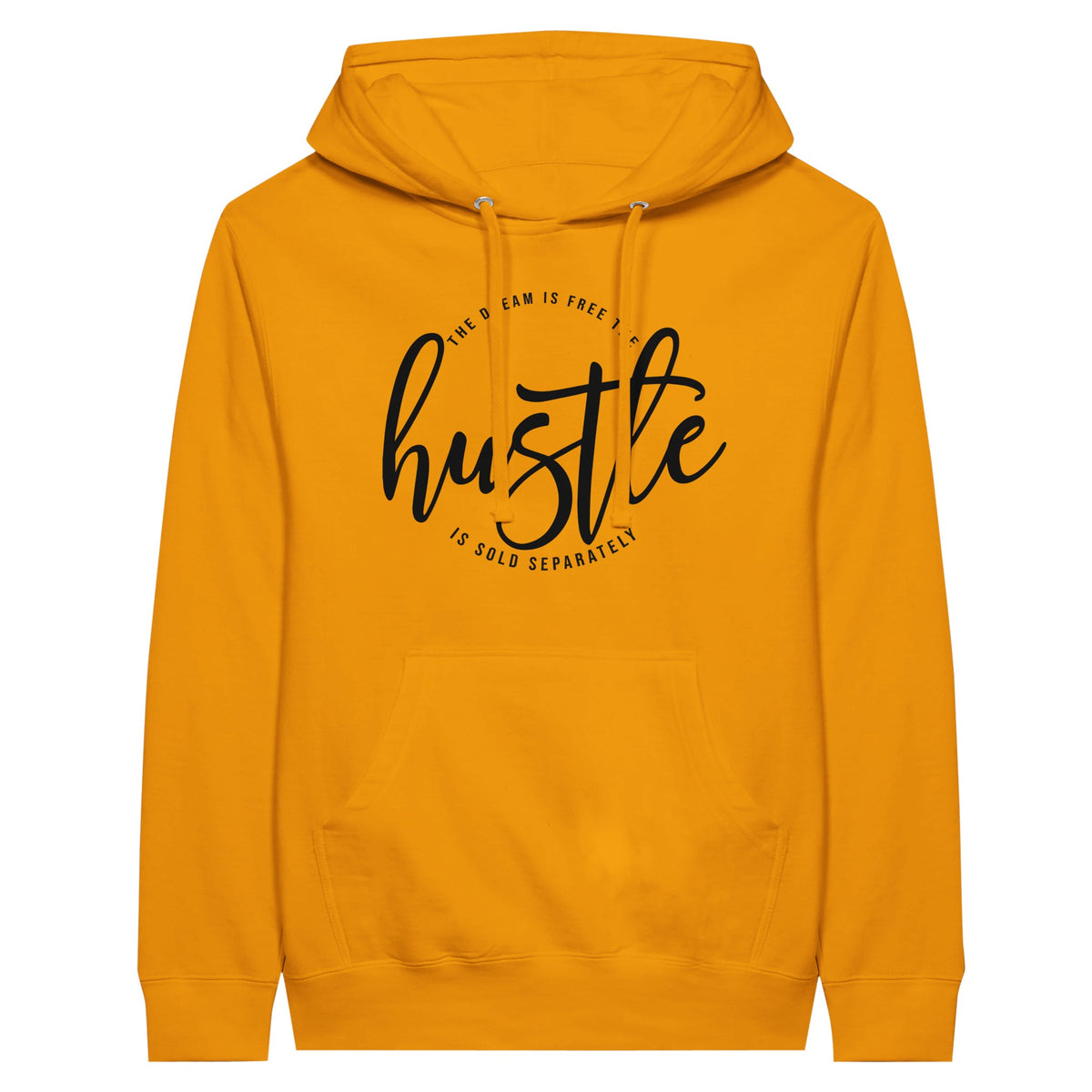 Hustle & Dreams Premium Unisex Pullover Hoodie - Gold M - Hoodies