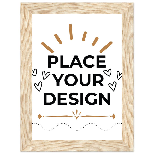 Perfectly Framed - Customizable Matte Paper Poster in Wooden Frame - 13x18 cm 5x7″ Wood frame - Paper Posters