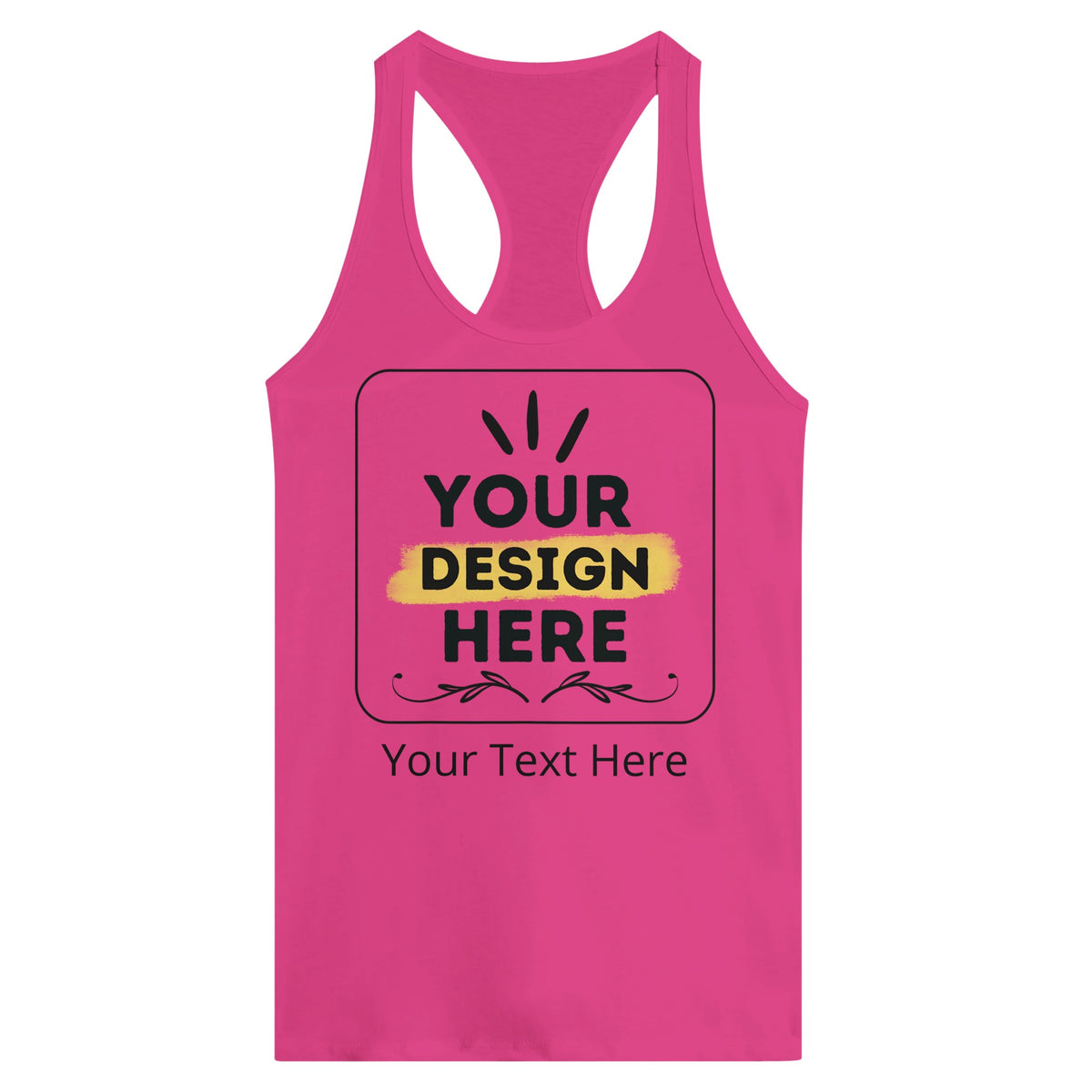 Confidence Unleashed - High-Quality Customizable Racerback Tank - Hot Pink - Tank Tops