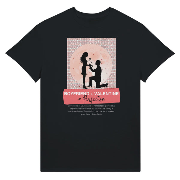 Boyfriend + Valentine = Perfection Tee - Black - T-Shirt