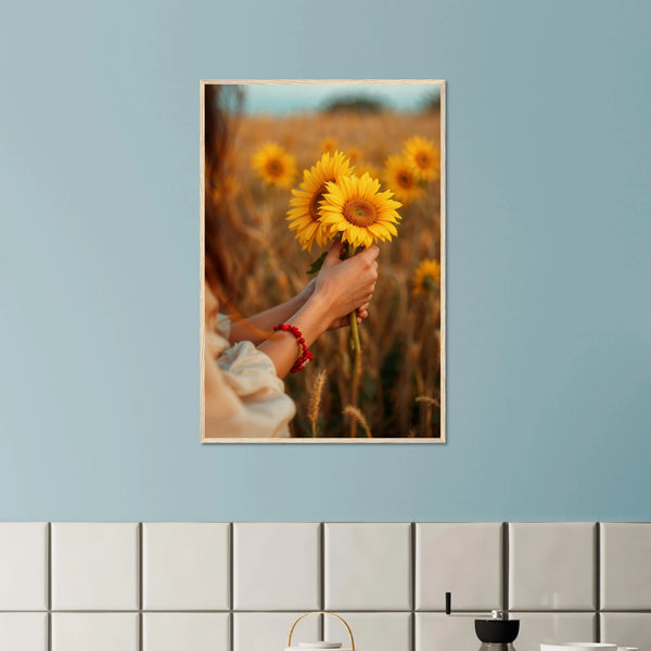 Sun-Kissed Moments – Wooden Framed Poster - Wood frame - Wooden Framed Posters