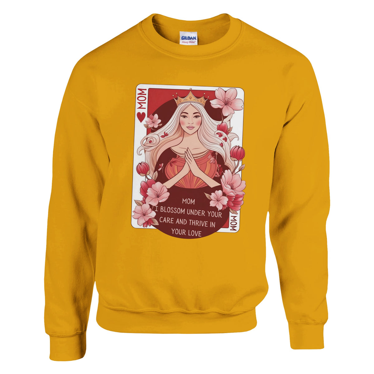 Queen of Hearts - Cherishing the Bond with Mom - Gold - Sweatshirts