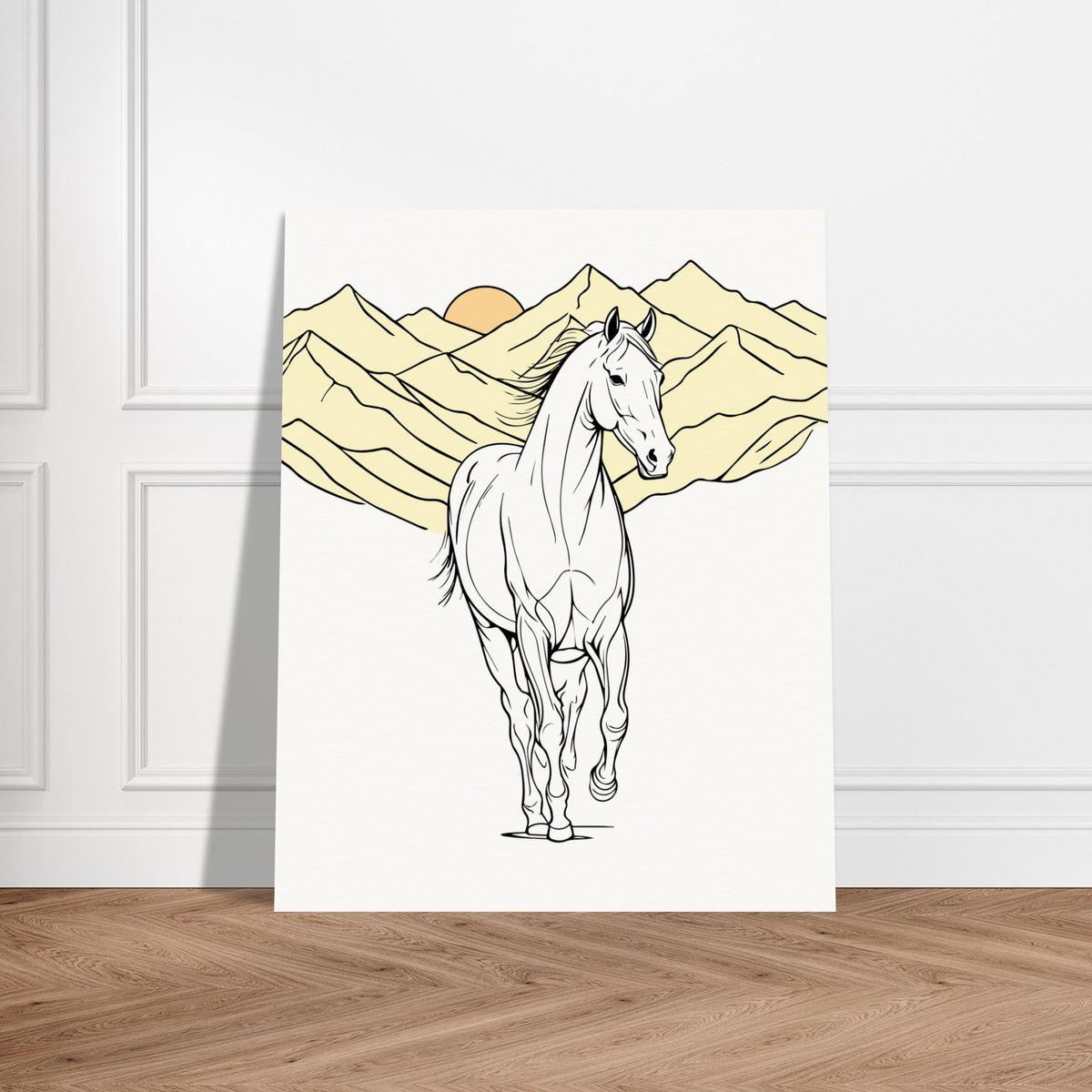 Majestic Freedom - Horse in Mountainous Landscape - - Posters