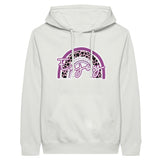 Rainbow Bliss Premium Unisex Pullover Hoodie - White - Hoodies