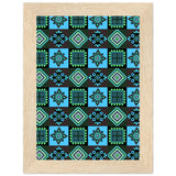 Symmetry in Blue - Luxurious Framed Print - 13x18 cm 5x7″ Wood frame - Wooden Framed Posters