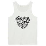 Unconditional Love - 'Te Amo' Heavyweight Tank - White - Print Material