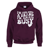 Busy Crafting Success - Wear Your Ambition with This Hoodie - Maroon - Hoodies