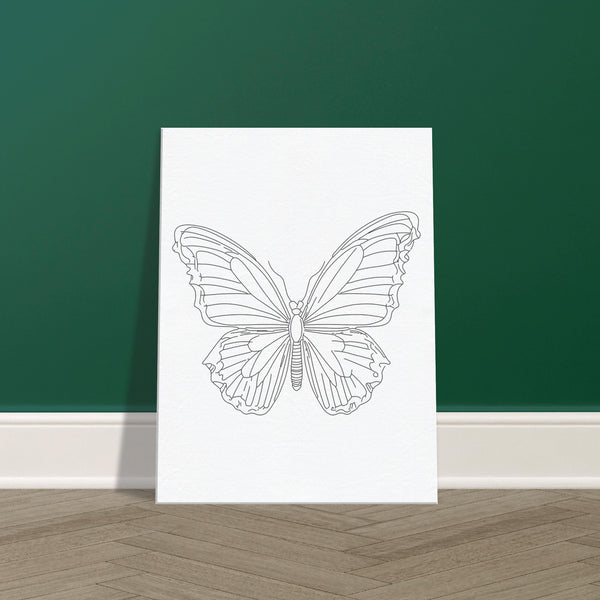 Canvas Serenity - Minimalist Butterfly Design - 60x80 cm 24x32″ - Canvas Prints