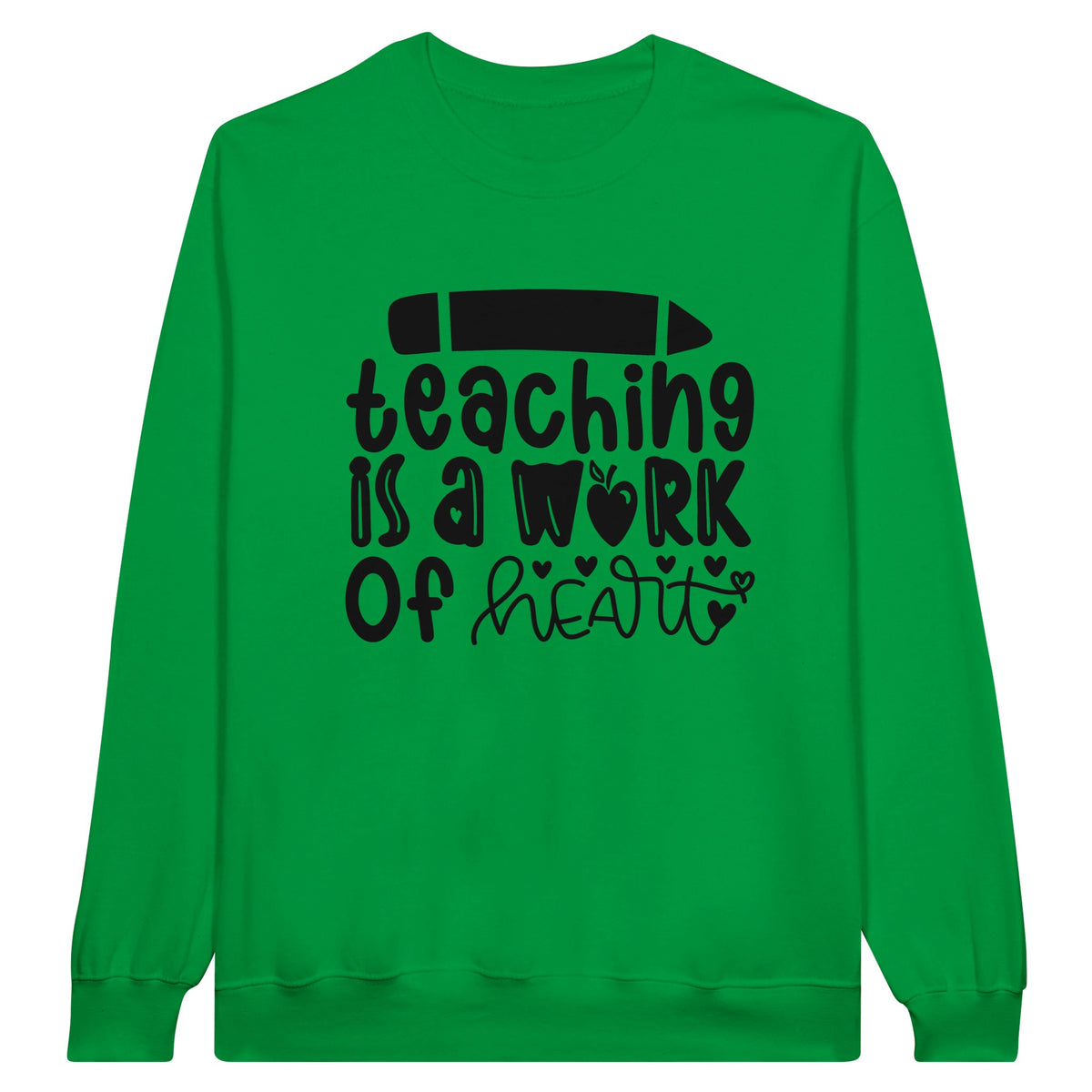 Heartfelt Lessons - Embrace the Wisdom - Irish Green - Sweatshirt