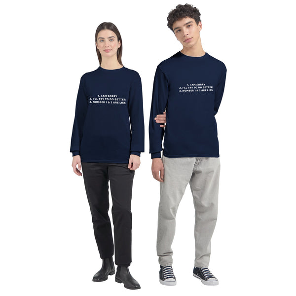 Truth in Layers - Unveiling the Honest Sleeve - Navy - Sweatshirt