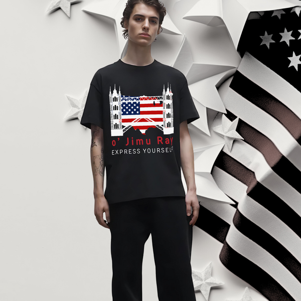 Patriotic Blueprint - o' Jimu Ray 4th July Special - - T-shirts