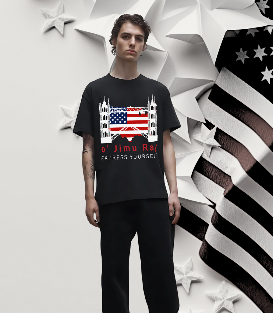 Patriotic Blueprint - o' Jimu Ray 4th July Special - - T-shirts