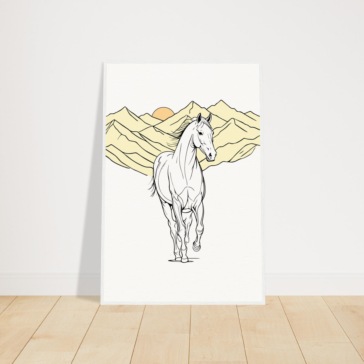 Mountain Majesty - The Spirit of the Wild - 60x90 cm 24x36″ White frame - Wooden Framed Posters