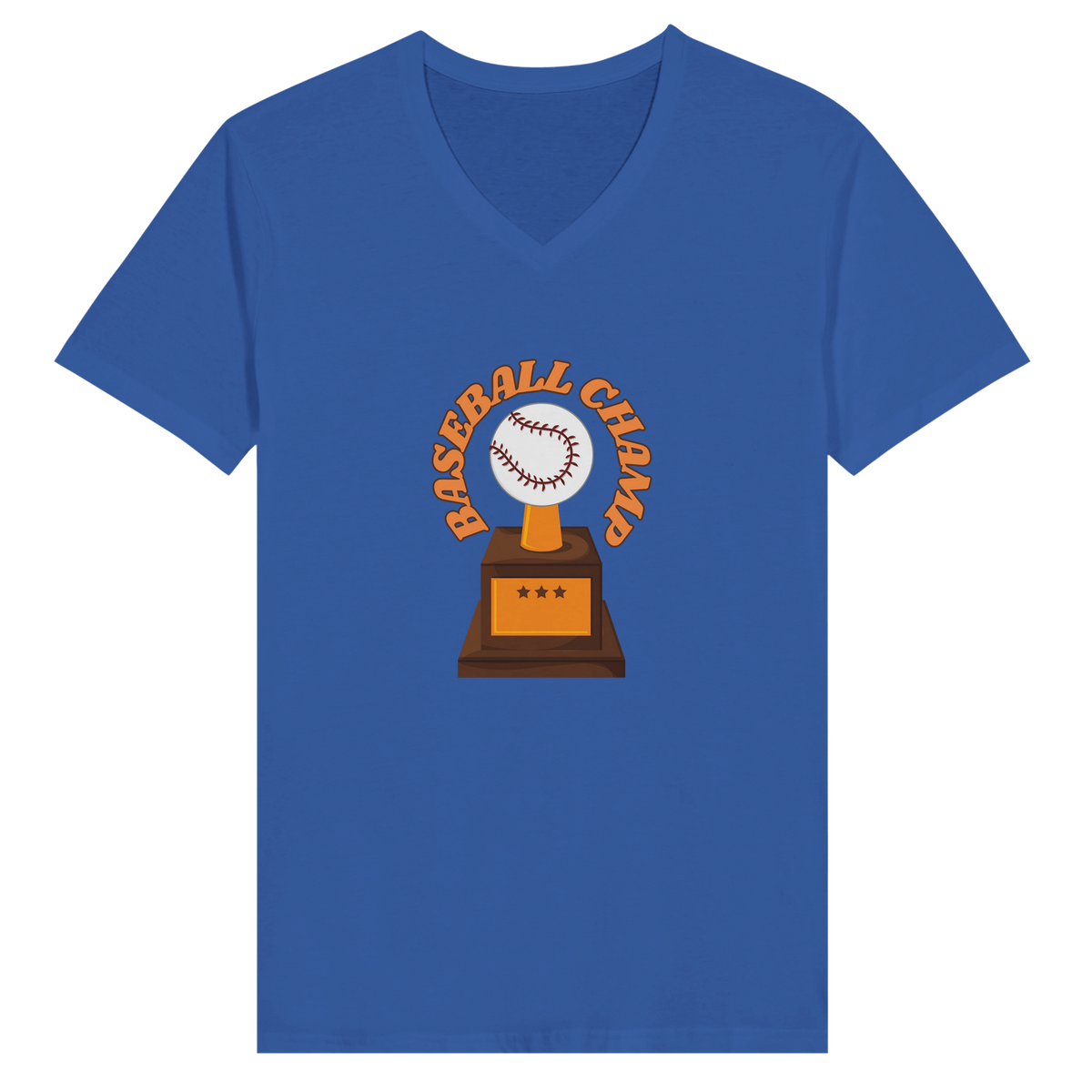 Victory on Display - Baseball Champ Tee - True Royal - Print Material