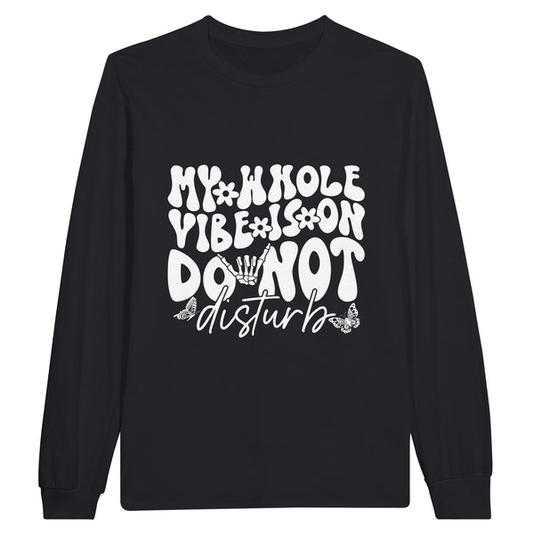 Vibing in Style - Disturbance-Free Attire - Black - Sweatshirt