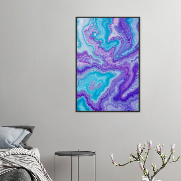 Agate Flow - Abstract Pattern Framed Poster - - Metal Framed Posters