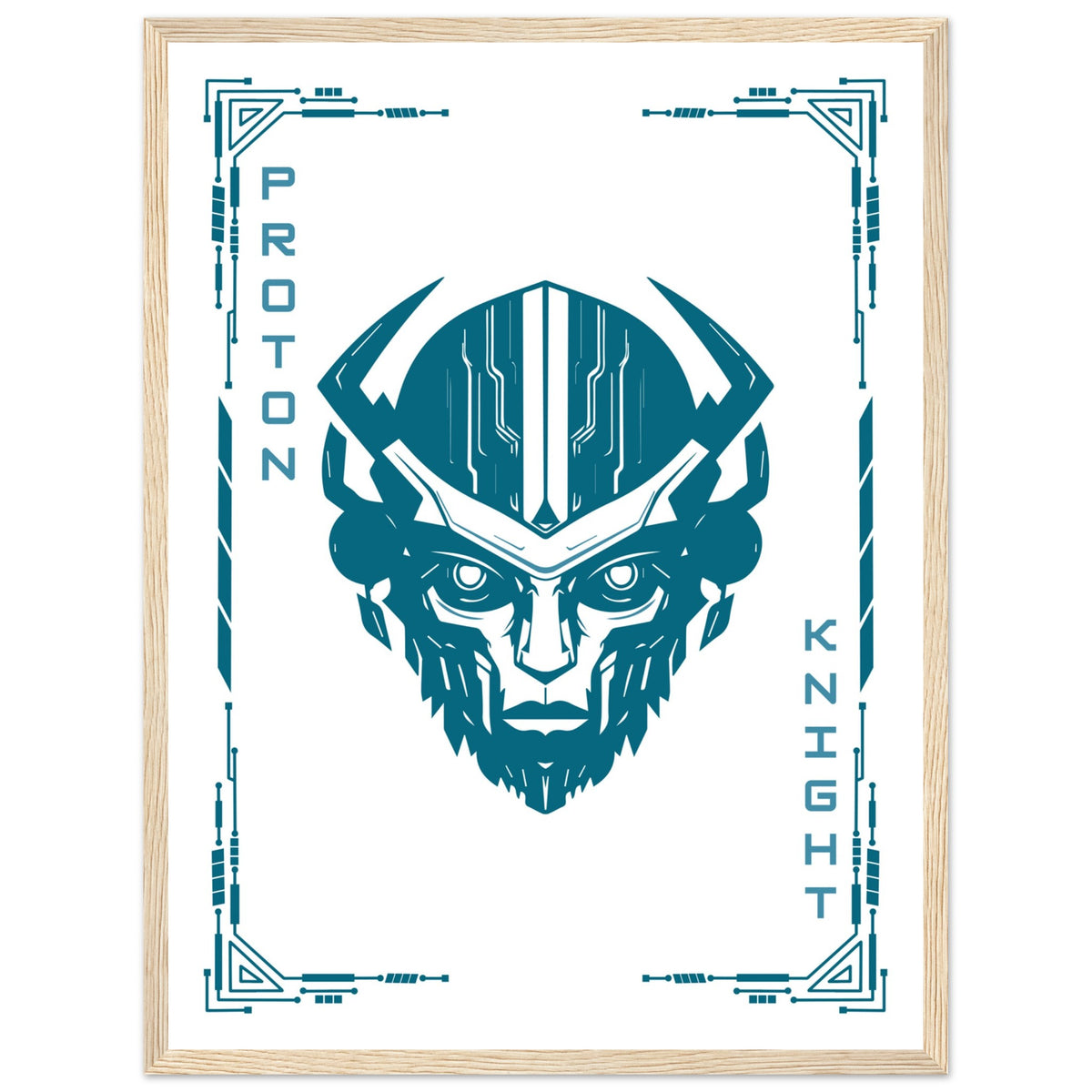 Transform Your Space - "Proton, Neural, Quantum Knights" Poster Set - - Wooden Framed Posters