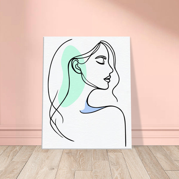 Graceful Contours - Abstract Female Silhouette on Canvas - - Canvas Prints