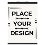 Elevate Your Space - Customizable Premium Matte Paper Poster with Hanger - A2 (42 x 59.4 cm) Black wall hanger - Wooden Framed Posters